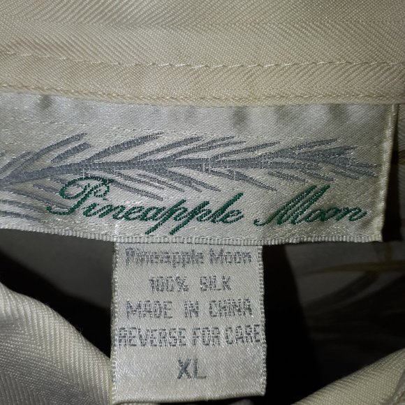 Silk Tropical Short sleeved Men's Shirt XL - Picture 2 of 5